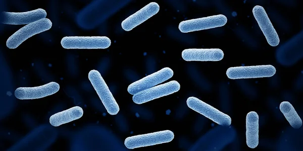 Bacteriën Bacterium Blauwe Kleur Prokaryotische Micro Organismen Illustratie — Stockfoto