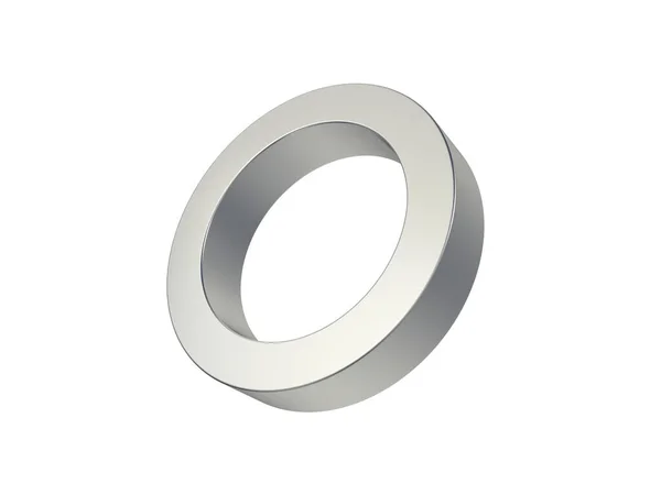 Metalen Ring Geïsoleerd Witte Achtergrond Illustratie — Stockfoto