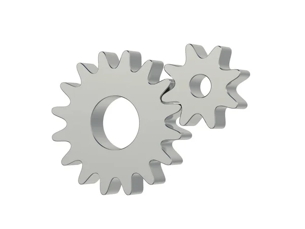 Gears Isolated White Background Cogwheel Illustration — Stock Photo, Image