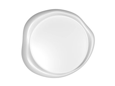 Beyaz balmumu mühür. İzole edilmiş. 3d illüstrasyon.