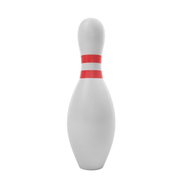 Bowling broşu. İzole edilmiş. Şeffaf arka plan. 3d illüstrasyon.