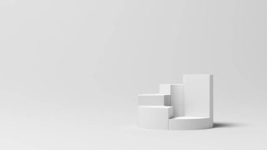 Pasta grafiği. Artıyor. İzole edilmiş. Beyaz renk. Uzayı kopyala 3d illüstrasyon.