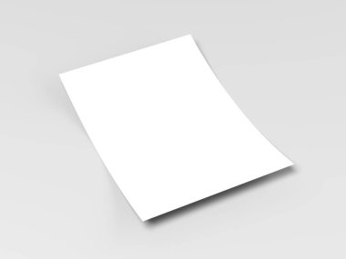 A4 el ilanı modeli. 3d illüstrasyon.