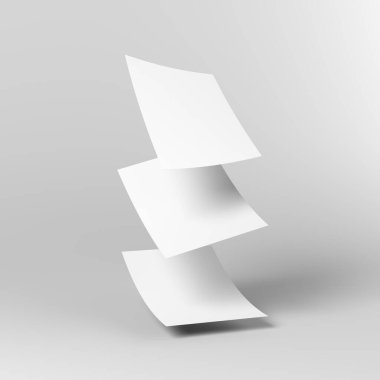 A4 el ilanı modeli. 3d illüstrasyon.