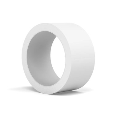 Yapıştırıcı bant beyaz arkaplanda izole edilmiş. 3d illüstrasyon.