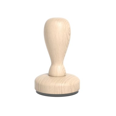 Kauçuk damgası beyaz arka planda izole edilmiş. 3B illüstrasyon.