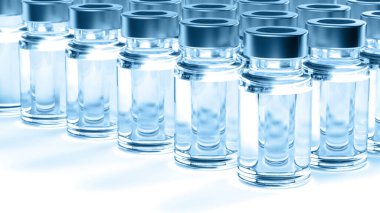 Aşılar. Tıbbi geçmişi var. 3d illüstrasyon.