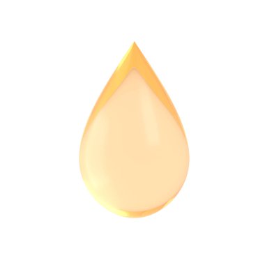 Yağ damlası. İzole edilmiş. 3d illüstrasyon.