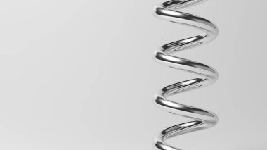 Metal soyut yay yayı. Helix. Sarmal. 3d illüstrasyon.