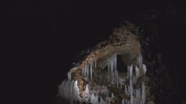 Beautiful stalactites from cave Baradla in Aggtelek