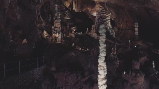 Beautiful Stalactites Cave Baradla Aggtelek — ストック動画