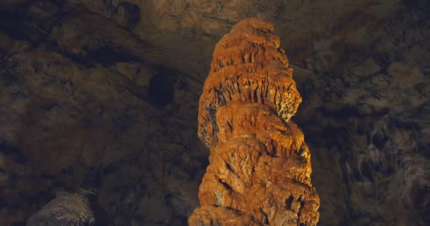 Beautiful Stalactites Cave Baradla Aggtelek — Stock video