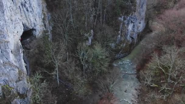 Cheile Vrghiului Vargis Gorge Persani Gebergte Roemenië Luchtfoto — Stockvideo