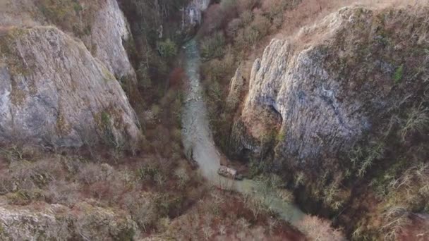 Cheile Vrghiului Vargis Schlucht Persani Gebirge Rumänien Luftaufnahme — Stockvideo