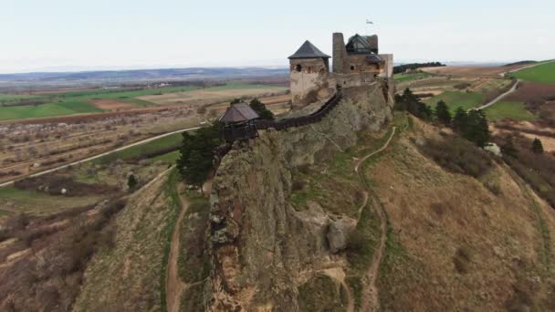 Vista Aérea Del Castillo Boldogko Hungría — Vídeos de Stock