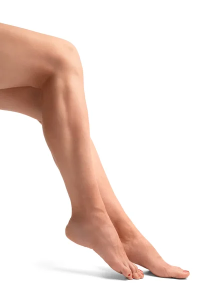 白い背景に隔離された完璧な女性の足を切り取った 足のケア スパのコンセプト — ストック写真