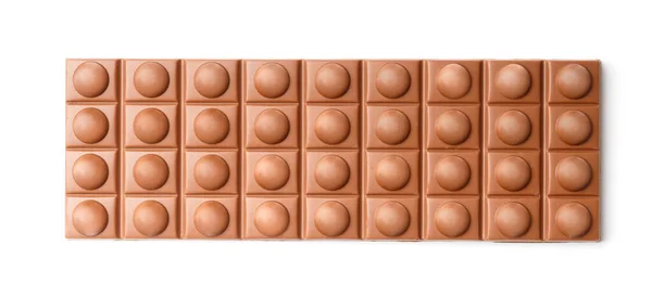 Gran Barra Entera Chocolate Con Leche Con Nueces Sobre Fondo —  Fotos de Stock