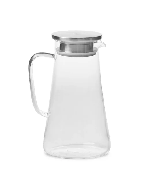 Tomma Glas Transparent Kanna Modern Form För Mjölk Kalla Och — Stockfoto