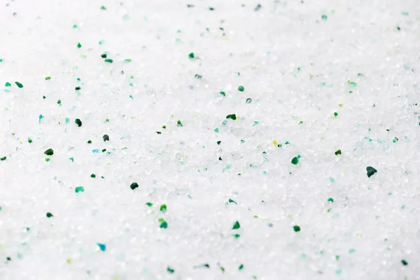Silica Gel White Green Crystals Cat Litter Close Abstract Background — Stock Photo, Image
