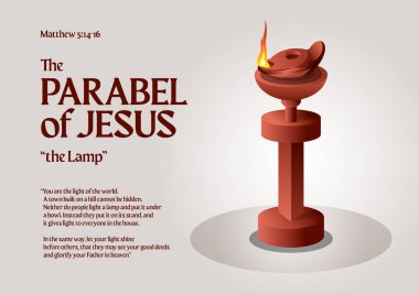 Bible stories - The Parable of the Lamp clipart