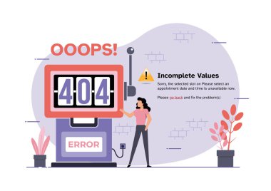 Slot machine for 404 error page  clipart