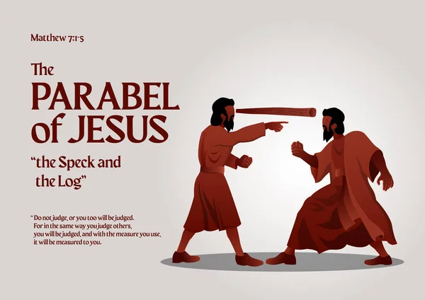 Αγία Γραφή Ιστορίες Parable Speck Log — Διανυσματικό Αρχείο