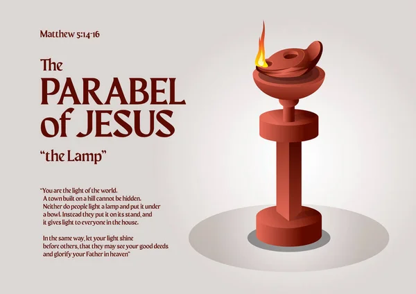 Biblické Příběhy Podobenství Lampě — Stockový vektor