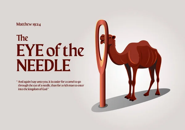 Верблюд Гигантская Игла Векторной Иллюстрации Пустыни — стоковый вектор
