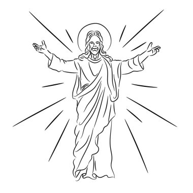 Jesus Christ greeting you with open arms