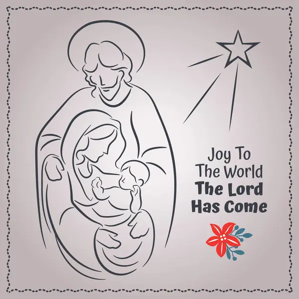 Діва Марія Дитина Ісус Векторні Ілюстрації — стоковий вектор