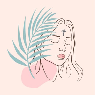 Kül Çarşambası soyut sembolik dini Hıristiyan sembolü