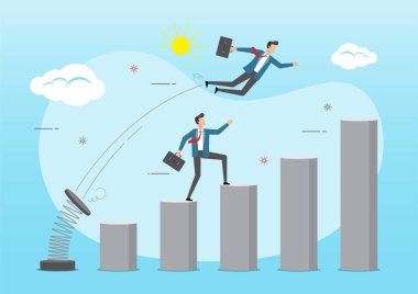 İş adamının atlama tahtası rakibini alt ediyor