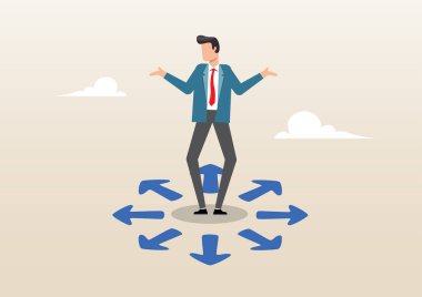 Karışık işadamı yön seçimi