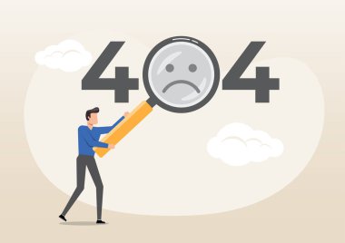 Adam büyüteçle web sitesi mesajına bakıyor