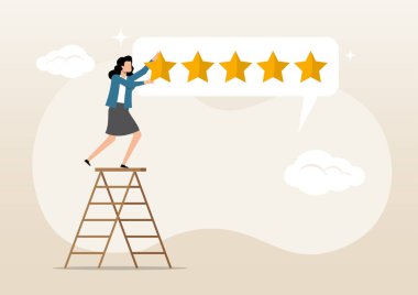 Beş yıldızlı geri bildirim yapan müşteri ya da istemci