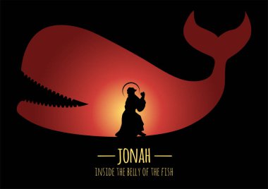 Jonah balığın karnının içinde. 