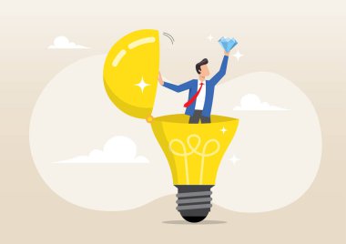 İşadamı, parlak ampul fikrinden paha biçilmez elması keşfetti.