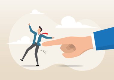 Patron parmak dürtme işadamı