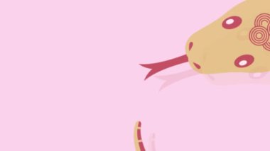 Asya süslemeleriyle Çin Yeni Yılı 2025 animasyonunuz kutlu olsun. Yeni Yıl Kutlama Şablonu