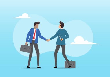 İki iş adamının el sıkışırken resmedilmiş hali. Biri arkasından bıçak saklıyor. Sahtekarlık, ihanet, aldatma, dolandırıcılık, arkadan bıçaklama ve gizli gündem kavramı