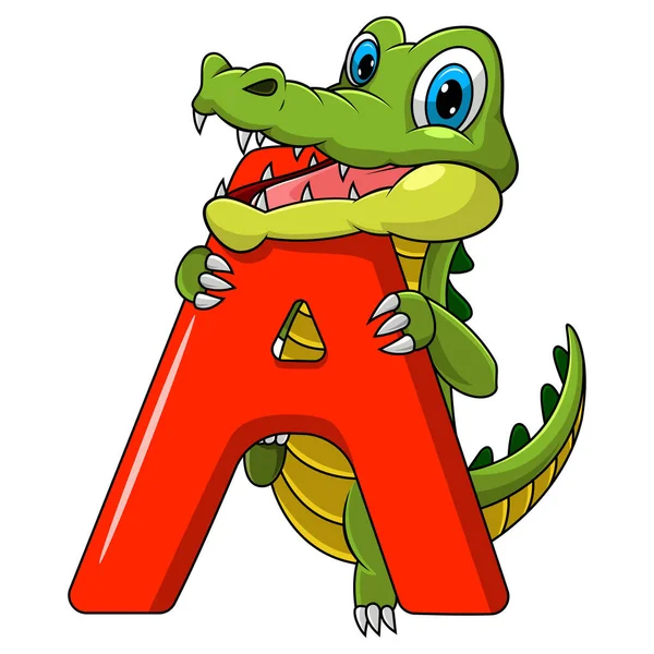 Illusztráció Betű Alligator — Stock Fotó