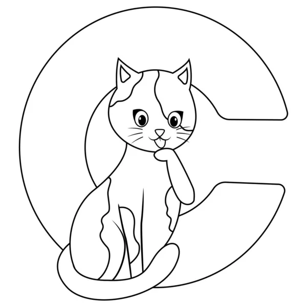 Ilustração Letra Para Cat — Fotografia de Stock