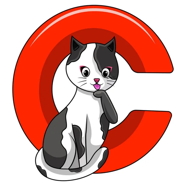 Ilustração Letra Para Cat — Fotografia de Stock