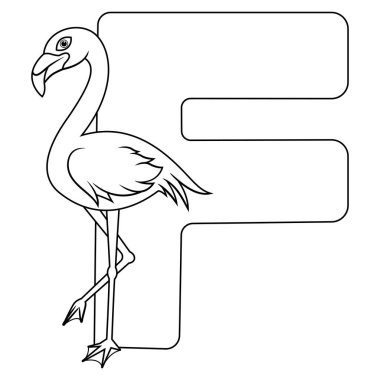Flamingo için F harfinin resmi