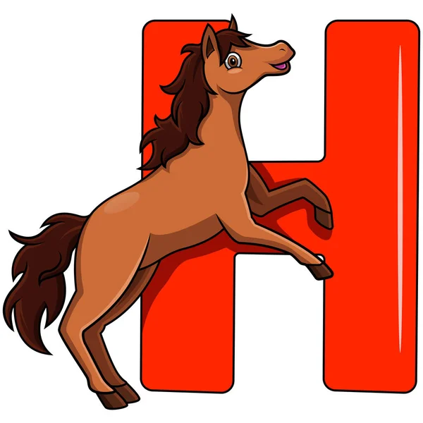 Ilustração Letra Para Cavalo — Fotografia de Stock