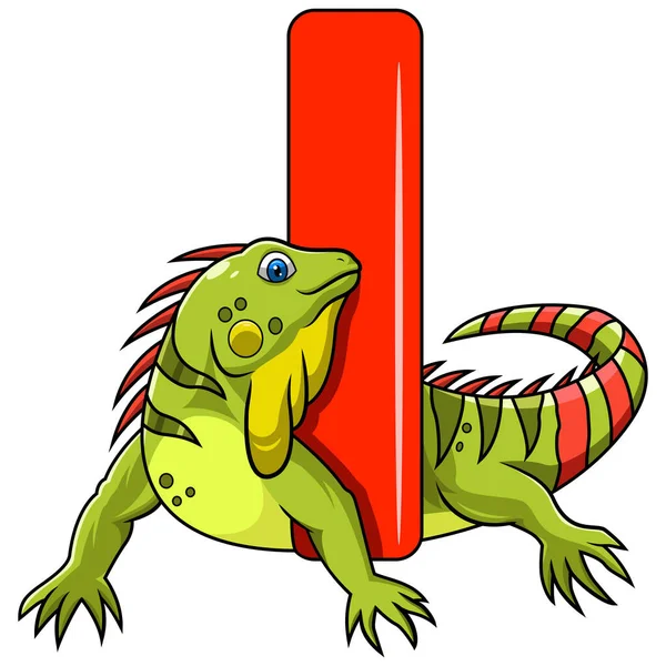 Ilustracja Listu Iguany — Zdjęcie stockowe