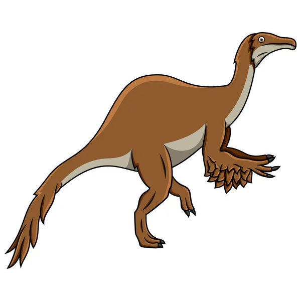 Cartoon Deinocheirus Isolato Sfondo Bianco — Foto Stock