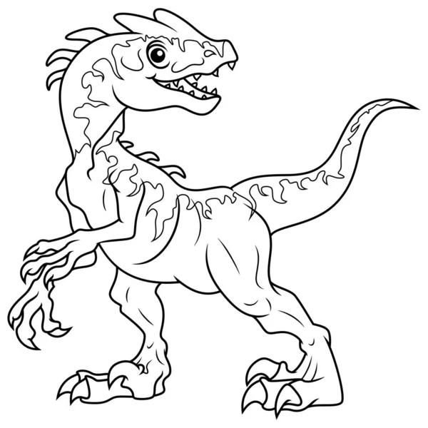Illustration Cartoon Dinosaur Indominus Rex Line Art — Stockfoto
