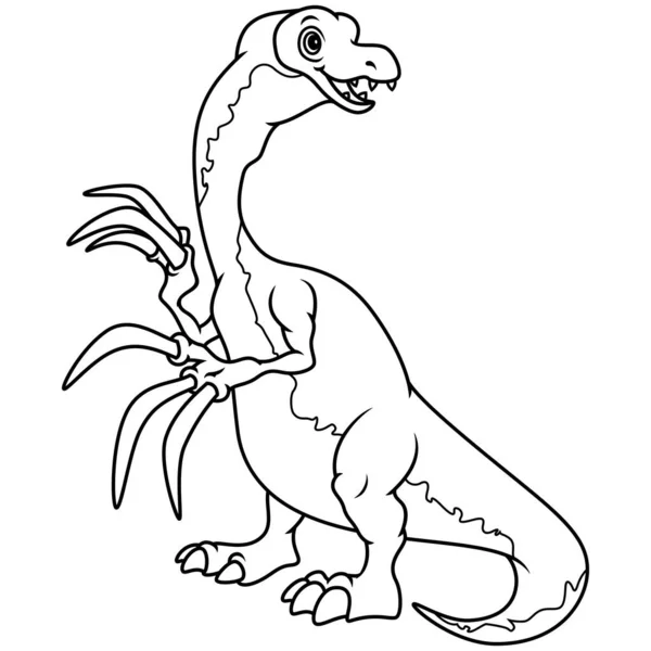 Illustration Cartoon Dinosaur Therizinosaurus — 스톡 사진