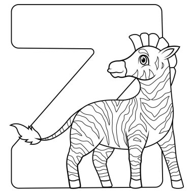 Zebra için Z harfinin tasviri